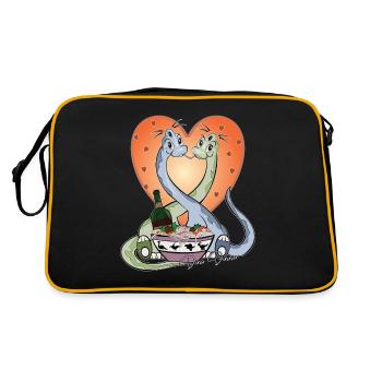 Dîner Dino - Sac Retro - noir/or - Dos