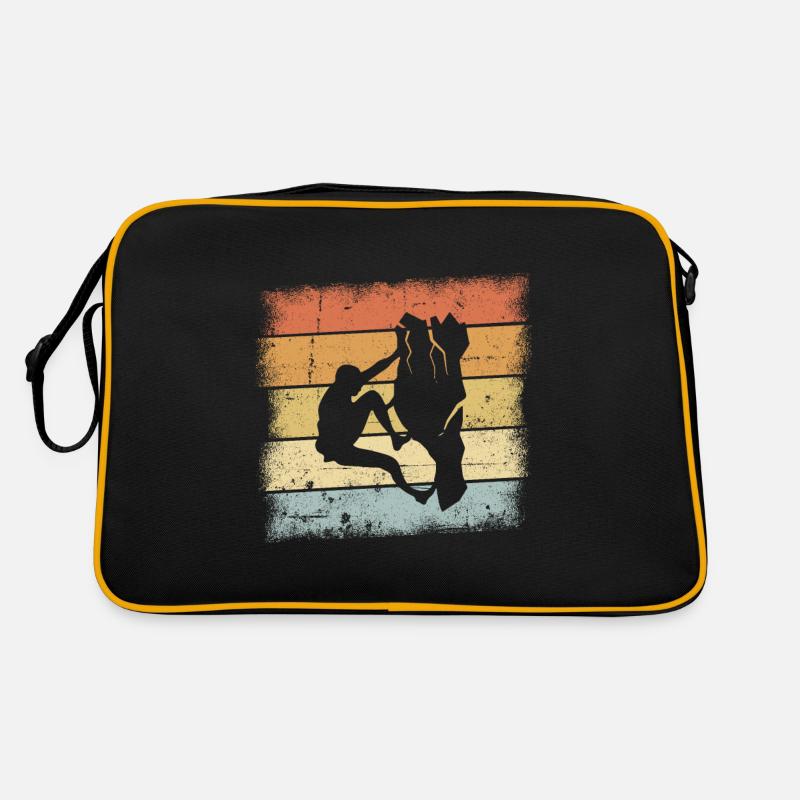Bergsteigen Motiv Retro Tasche