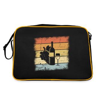 Cadeau amateur de vin - Sac Retro - noir/or - Dos