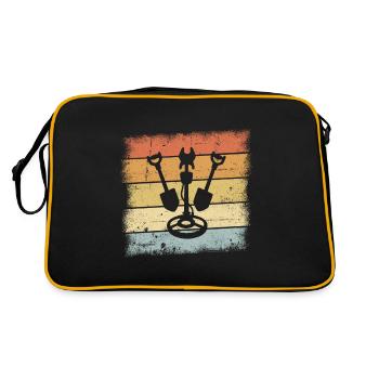 Détecteur de métaux - Sac Retro - noir/or - Dos