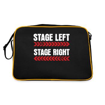 Scène Gauche Scène Droite pour les fans de musique - Sac Retro - noir/or - Dos