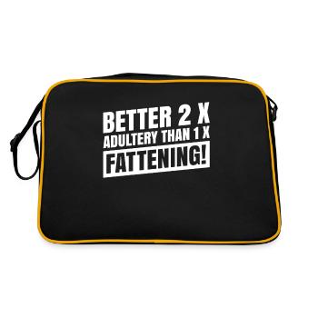 Mieux vaut 2 x adultère que 1 x mât ! Pour les amateurs de voile - Sac Retro - noir/or - Dos