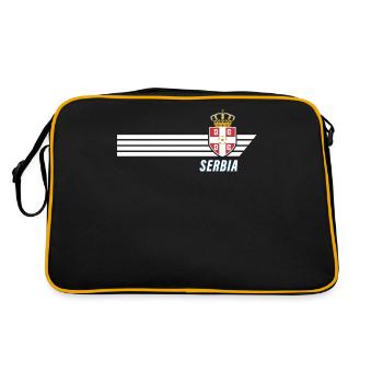 Serbie Srbija Patriotism Football Fan Jersey - Sac Retro - noir/or - Dos