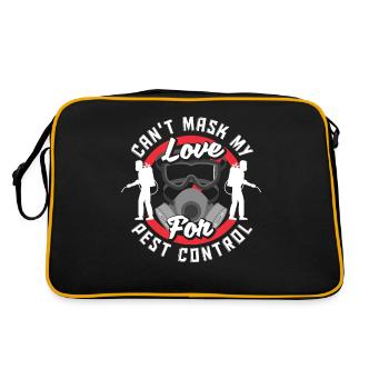 Pest Control Technician Exterminator Cant Mask My - Retro Tasche - Schwarz/Gold - Hinten