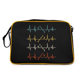 Hache Hache Lancer Hache Hache Lancer Hache Lancer Heartbeat - Sac Retro - noir/or - Dos