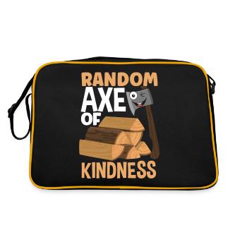 Axe Hatchet Throwing Hatchet Ax Thrower Funny Pun - Retro Tasche - Schwarz/Gold - Hinten