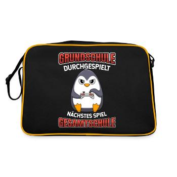 Grundschulabschluss Gesamtschule 5 Klasse - Retro Tasche - Schwarz/Gold - Hinten