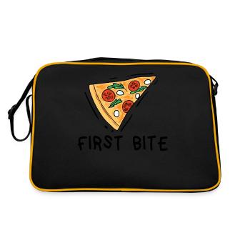 Première morsure Papa et Bébé Fête des Pères - Sac Retro - noir/or - Dos