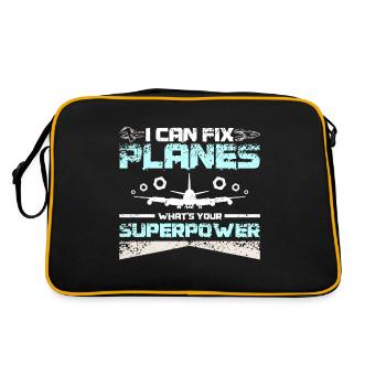 I can fix planes what's your superpower - Retro Bag - black/gold - Back