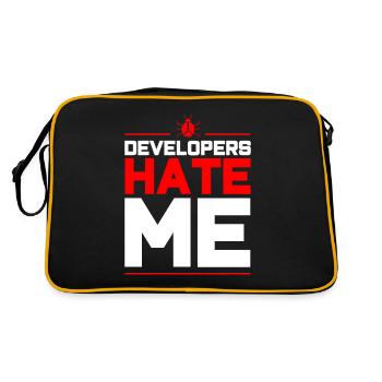 QA Ingenieur QA Tester Software Tester - Retro Tasche - Schwarz/Gold - Hinten