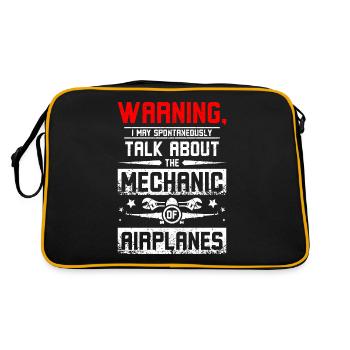 Talk about the mechanic of airplanes - Retro Bag - black/gold - Back