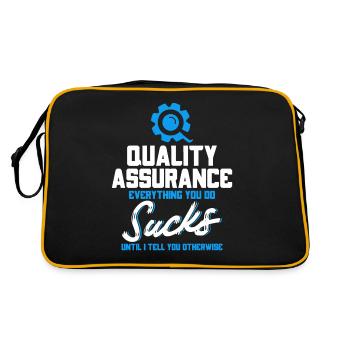 QA Engineer QA Tester Software Tester - Retro Bag - black/gold - Back