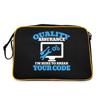 QA Engineer QA Tester Software Tester - Retro Bag - black/gold - Back