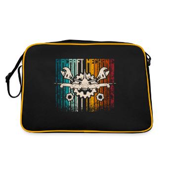 Retro Vintage aircraft mechanic - Retro Bag - black/gold - Back