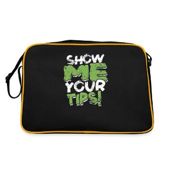 Show me your tips! - Vodka Cocktail Bar Mixology - Retro Bag - black/gold - Back