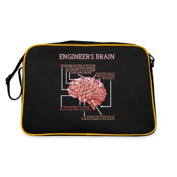 Engineer's brain problem solving function - - Retro Bag - black/gold - Back