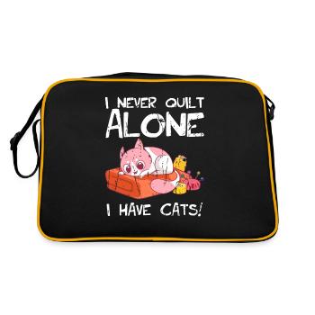 Je ne couds jamais seul j’ai des chats - Chaton Chat - Sac Retro - noir/or - Dos