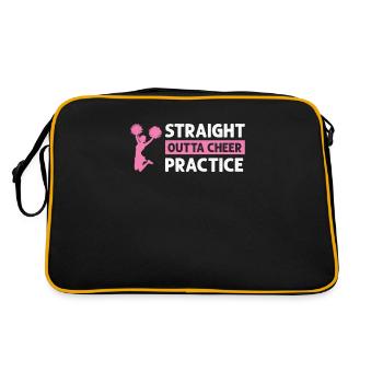 Straight Outta Cheer Practice - Retro Tasche - Schwarz/Gold - Hinten
