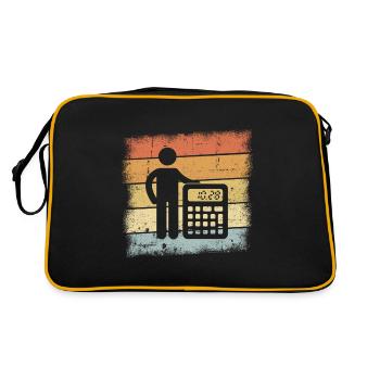 Buchhalter Geschenk - Retro Tasche - Schwarz/Gold - Hinten