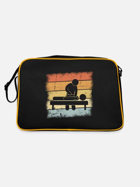 Masseur Gift - Retro Bag - black/gold - Back