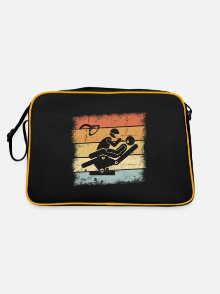Zahnarzt - Retro Tasche - Schwarz/Gold - Hinten