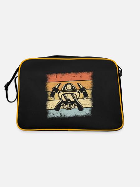 Fire Brigade Gifts - Retro Bag - black/gold - Back