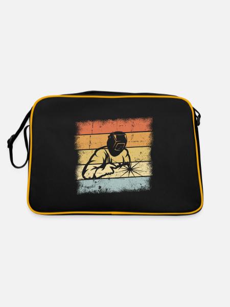 Schweißer Design - Retro Tasche - Schwarz/Gold