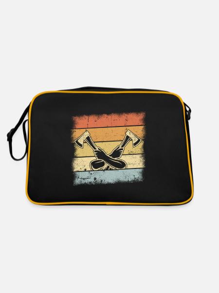 Lumberjack Gifts - Retro Bag - black/gold - Back