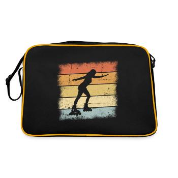 Roller Derby - Retro Tasche - Schwarz/Gold - Hinten