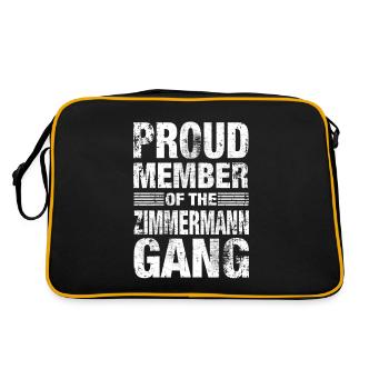 Carpenter Team Gang Family Last Name Gift - Retro Bag - black/gold - Back