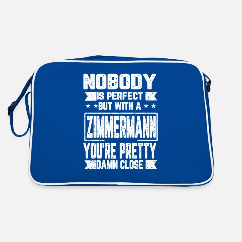 Zimmermann Niemand Perfekt Nachname Geschenk Retro Tasche