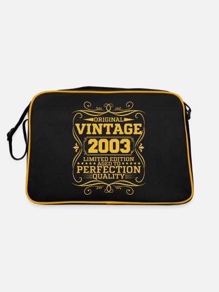 Vintage 2003 Édition Limitée Originale - Sac Retro - noir/or - Dos