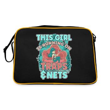 Cette fille court sur des pièges et des filets - Sac Retro - noir/or - Dos