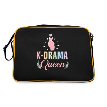 K-Drama Queen Funny K-Pop Coréen Drama - Sac Retro - noir/or - Dos