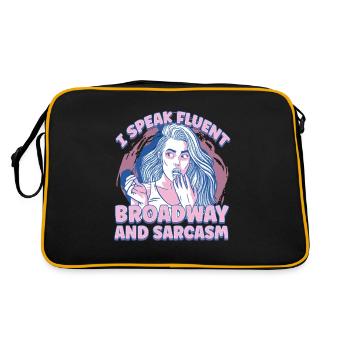 Je parle couramment Broadway et le théâtre sarcastique - Sac Retro - noir/or - Dos