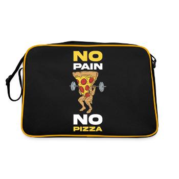 No Pain No Pizza Cadeau - Sac Retro - noir/or - Dos