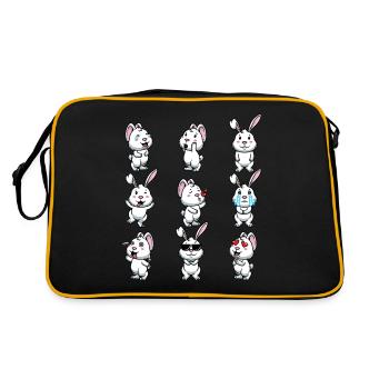 White Rabbit Emoticons Rabbit - Retro Bag - black/gold - Back
