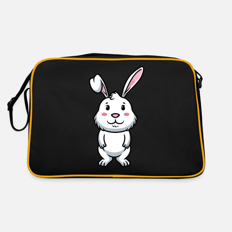 Lapin Blanc Emoticons Lapin Sac Retro