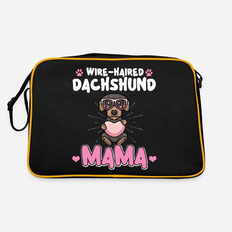 Rough-haired dachshund Mama Retro Bag