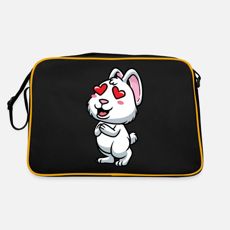 Lapin Blanc Emoticons Lapin Sac Retro