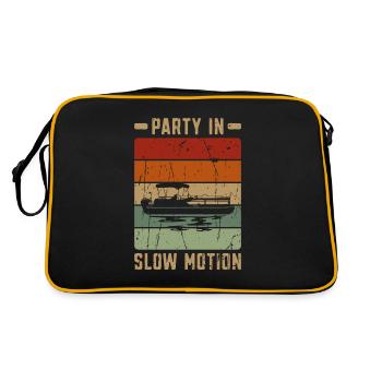 Party in slow motion - Lake Sailboat Pontooning - Retro Bag - black/gold - Back