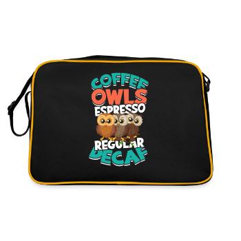 Coffee Owls Espresso Regular Decaf - Decaf Coffee - Retro Tasche - Schwarz/Gold - Hinten