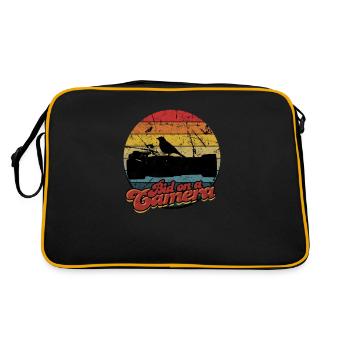 Nature Photography Long Lens Bird on Camera - - Retro Bag - black/gold - Back