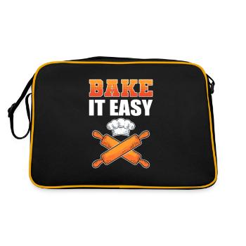 Bake It Easy Bread Making Bread Baking Baker - Retro Tasche - Schwarz/Gold - Hinten