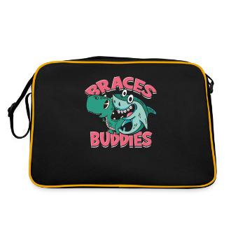 Dentiste Orthodontiste Appareils dentaires Buddies - - Sac Retro - noir/or - Dos