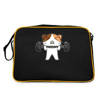 Cat Squat Powerlifting - Body Building - Retro Bag - black/gold - Back
