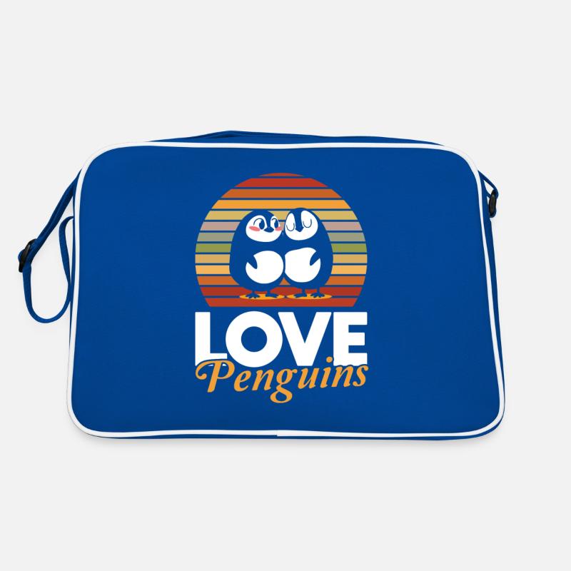 Pinguin-Paar Retro Tasche