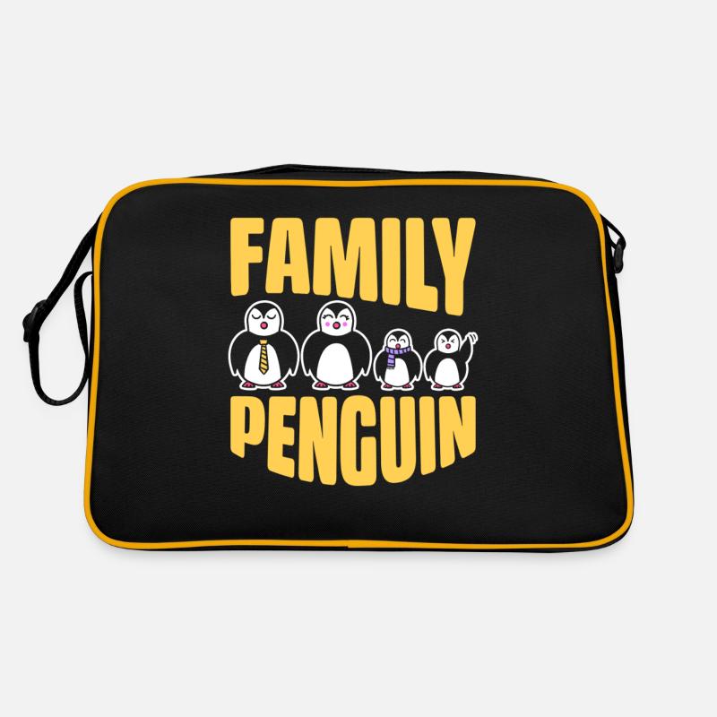 Pinguin-Clan Retro Tasche