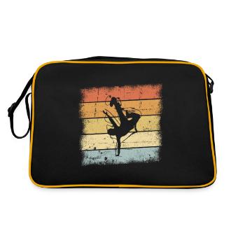 Breakdancer Retro Design - Retro Tasche - Schwarz/Gold - Hinten