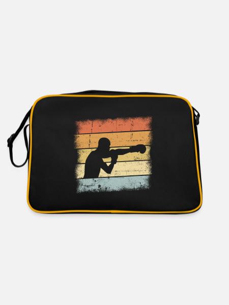 Boxer Retro - Retro Tasche - Schwarz/Gold - Hinten
